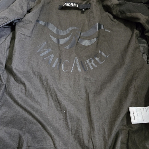 MARC AUREL Olive Green Belted Hidden Hood Jacket. Size 40/ Medium - Picture 12 of 16